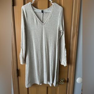 Alya Long Sleeve Tan Dress